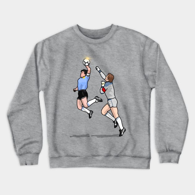 hand of god in football Crewneck Sweatshirt by rsclvisual